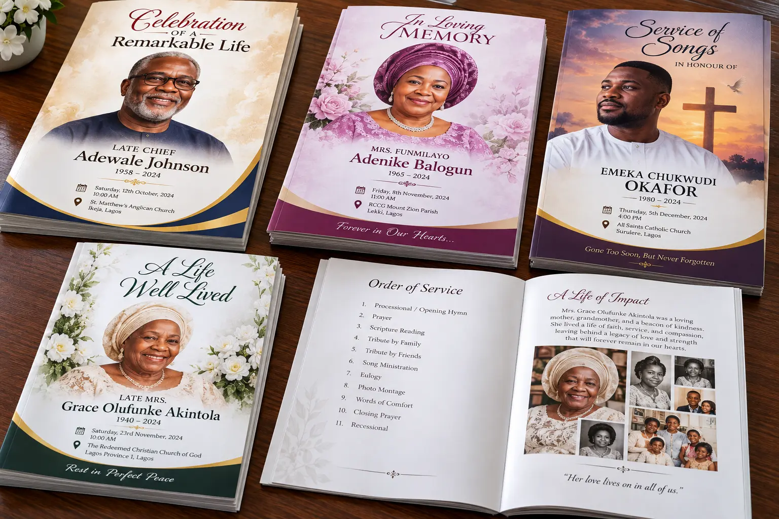 Funeral Programmes & Order of Service